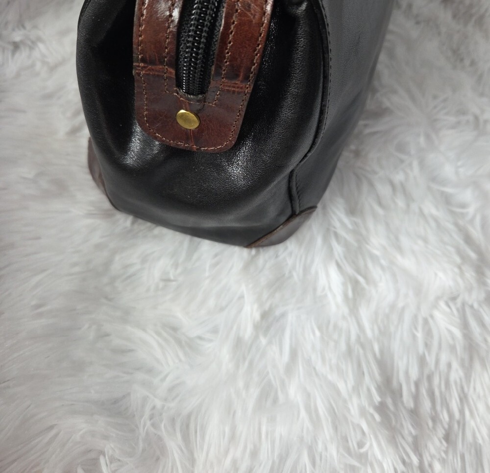 Classic Black and Brown Brahmin Women's Top-Handle Satchel - Picture 3 of 10